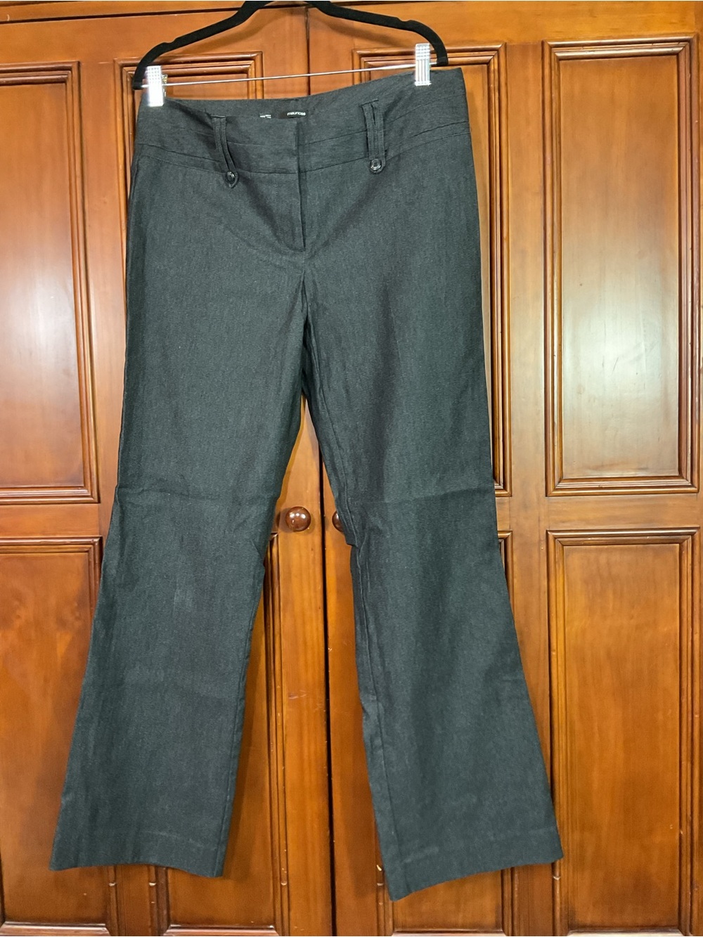 Maurice’s 11/12 R Womens Bootcut Pant Charcoal Gray Lknw As Pictured Zip Hook Bu